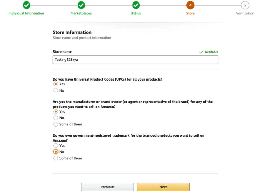 Amazon Sign Up Process